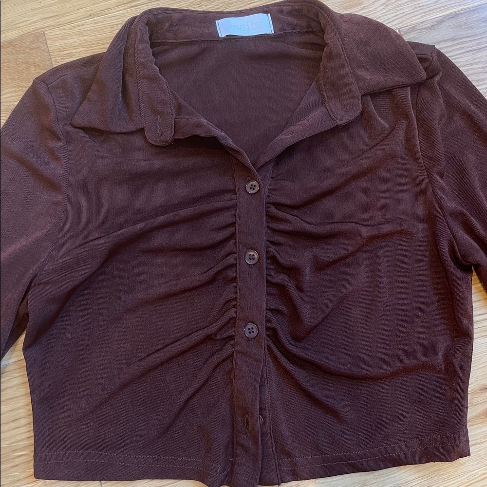 Isalis Stretch Collared Top - image 2